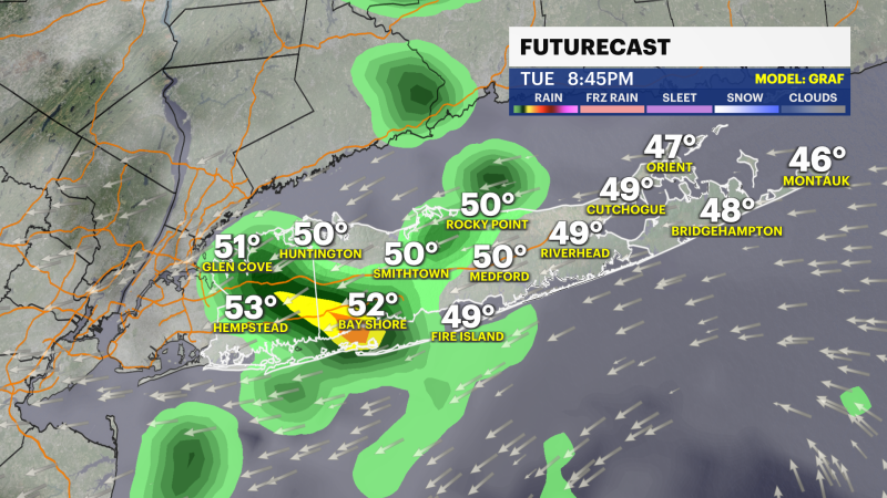 Story image: Clouds return with a chance of a shower and highs in the 60s