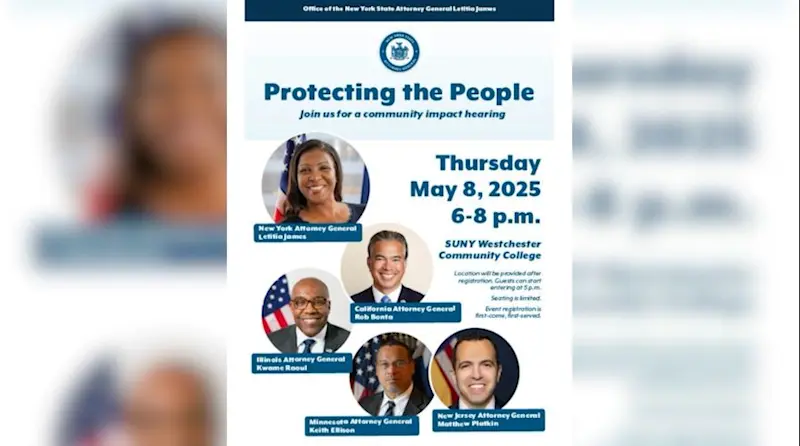 Story image: AG James hosts forum in Westchester to seek community input on how Trump policies are affecting their lives