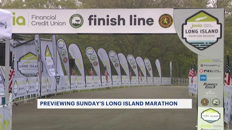 Story image: Runners are lacing up for the Long Island Marathon Sunday. Click here to see which roads will close to traffic