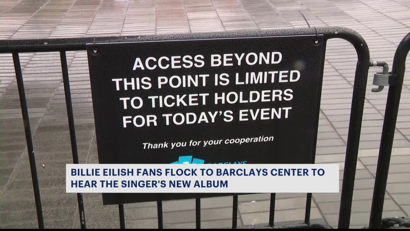 Story image: Hundreds line up at Barclays Center for exclusive listen to Billie Eilish's new album