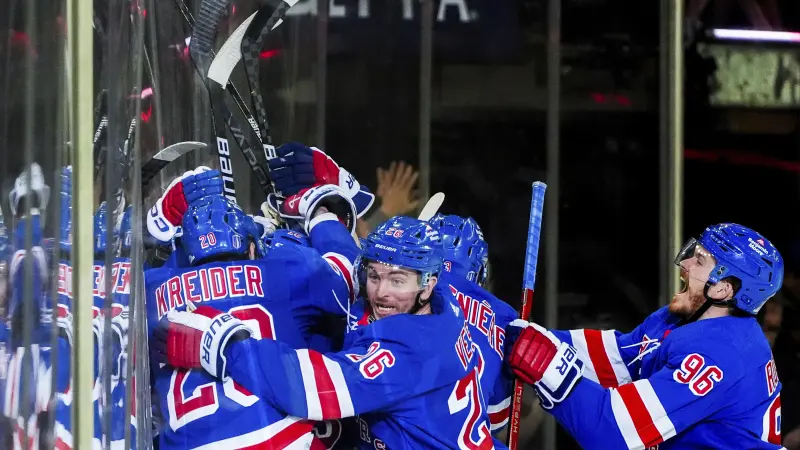 Story image: Trocheck's power-play goal lifts Rangers to 4-3 win over Hurricanes in 2OT for 2-0 series lead