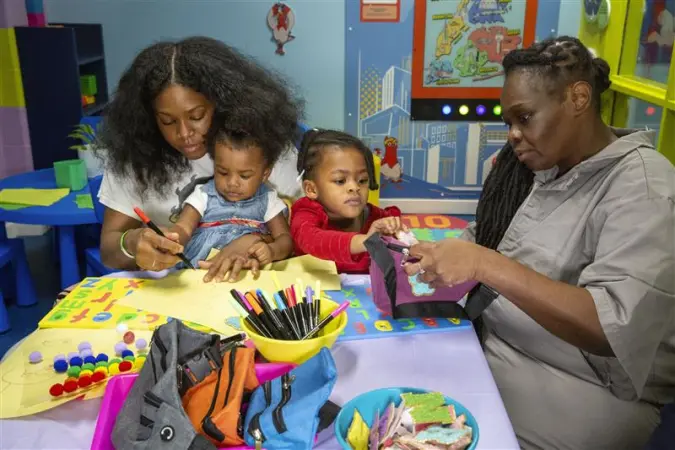 Story image:  NYC’s Rikers Island jail gets a kid-friendly visitation room ahead of Mother’s Day