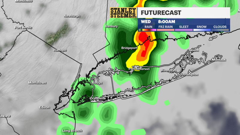 Story image: STORM WATCH: Thunderstorms possible Wednesday morning on LI
