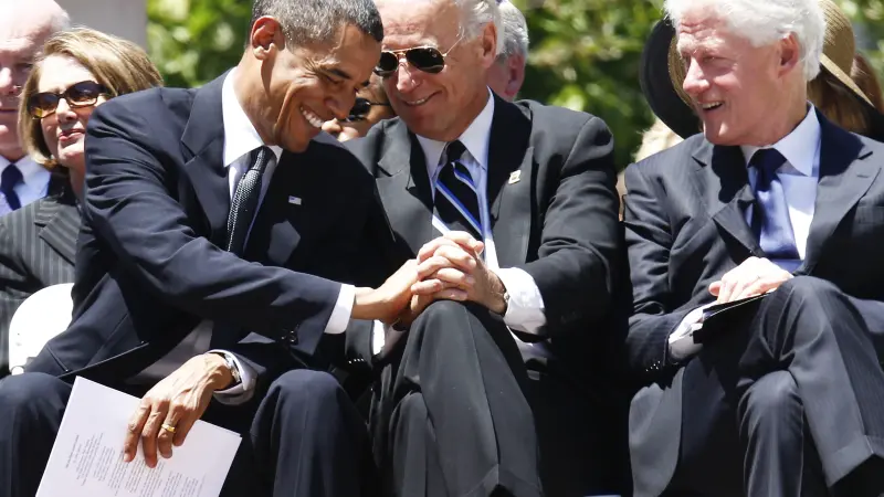 Story image: Biden fundraiser in NYC with Obama and Clinton nets a whopping $25M, campaign says. It's a record