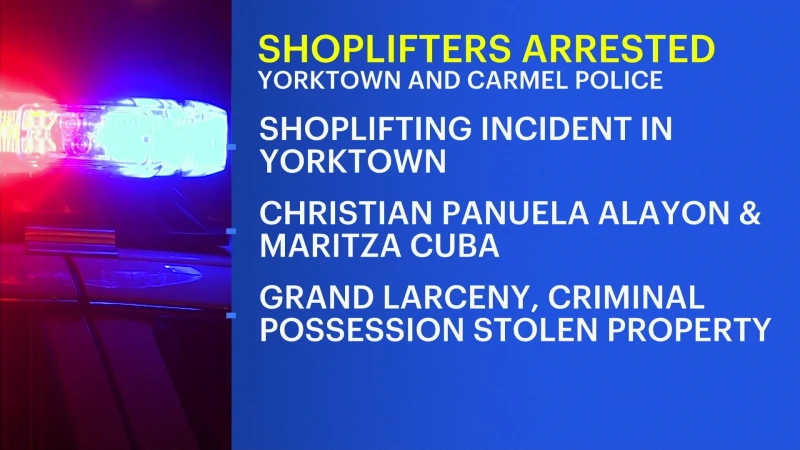 Story image: Carmel police: Yorktown shoplifting suspects arrested