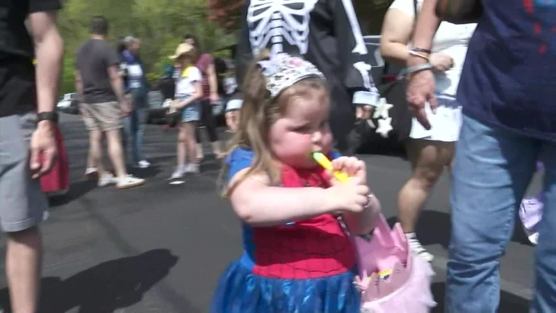 Story image: 'Halfway to Halloween' in Cogers celebrates terminally ill 2-year-old girl's favorie holiday 