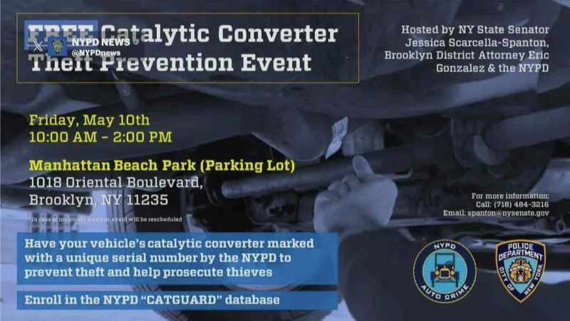 Story image: NYPD to host free catalytic converter theft prevention event