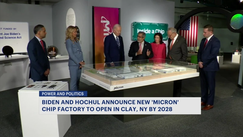 Story image: President Biden announces future opening of upstate microchip factory