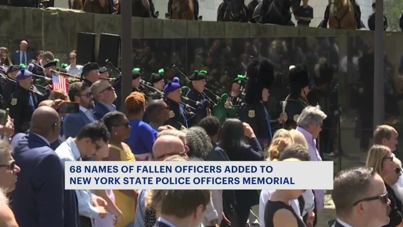 Story image: New York honors fallen police officers with memorial wall dedication