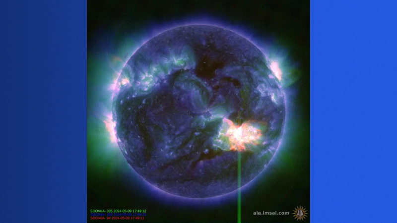 Story image: Strong solar storm could disrupt communications and produce northern lights in US