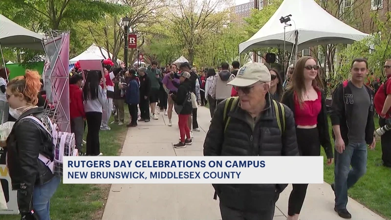 Story image: Students, faculty celebrate Rutgers Day on New Brunswick campus