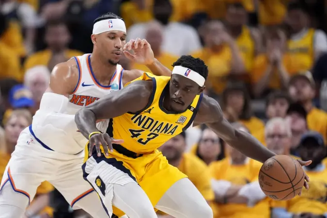 Story image: Siakam helps Pacers beat Knicks 116-103 in Game 6 to send Eastern Conference semifinals to the limit