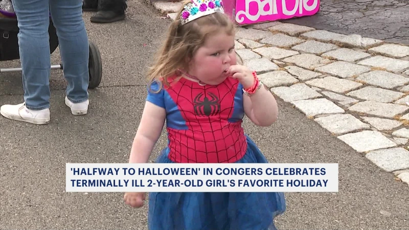 Story image: 2-year-old Congers girl diagnosed with terminal brain cancer celebrates 'Half Way to Halloween'