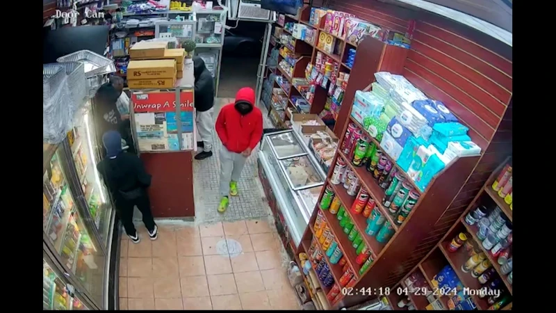 Story image: Exclusive video: 4 suspects wanted for gunpoint robbery in Morrisania