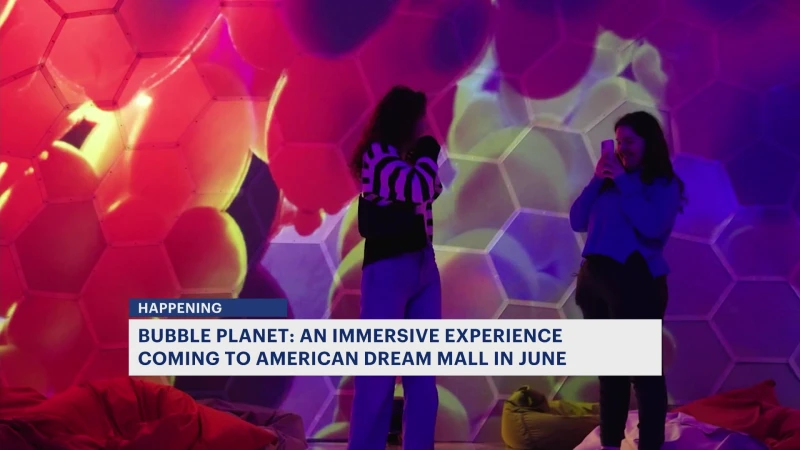 Story image: Explore the Bubble Planet this summer at American Dream