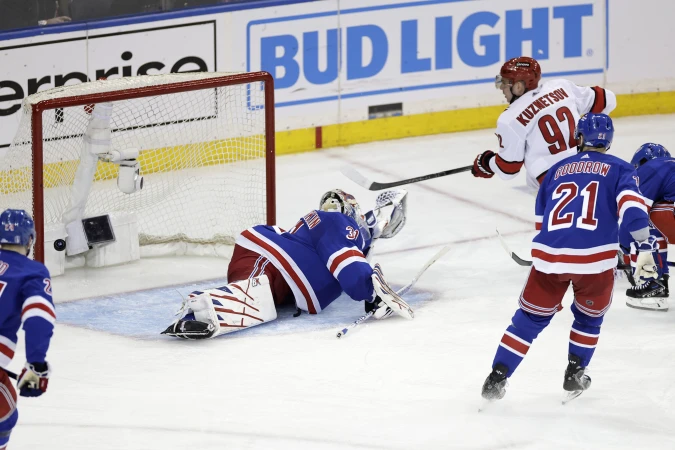 Story image: Hurricanes score 4 in third period, rally to beat Rangers 4-1 in Game 5 to avoid elimination