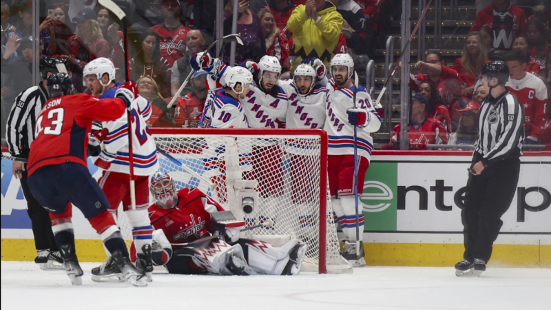 Story image: Rangers finish off sweep of the Capitals, move on to the 2nd round of the NHL playoffs