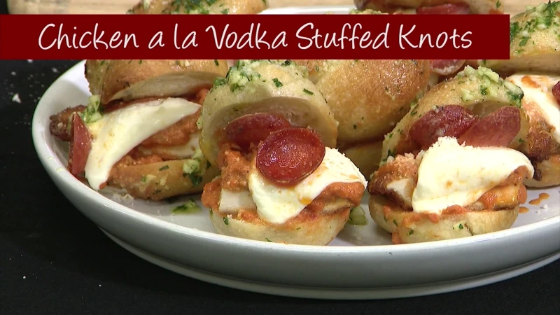 Story image: What's Cooking: Uncle Giuseppe's Marketplace's chicken vodka and pepperoni stuffed garlic knots