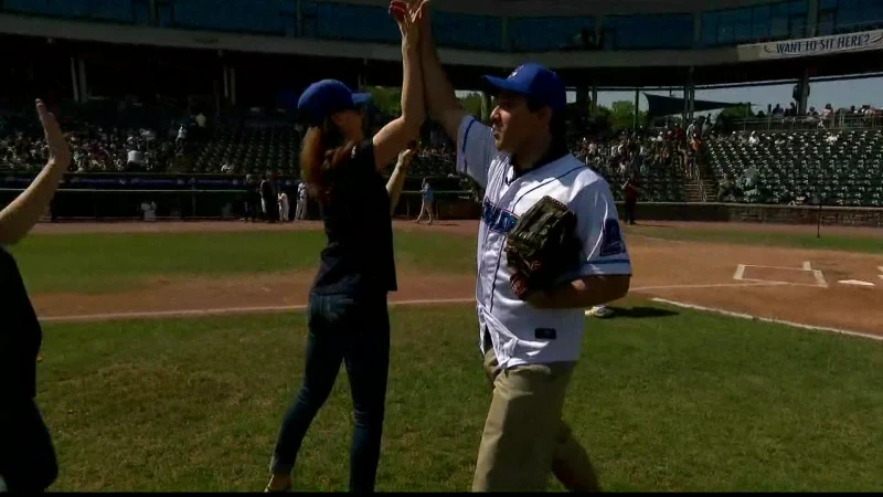 Story image: Weather on the Road: Matt Hammer throws out first pitch at New York Boulders game