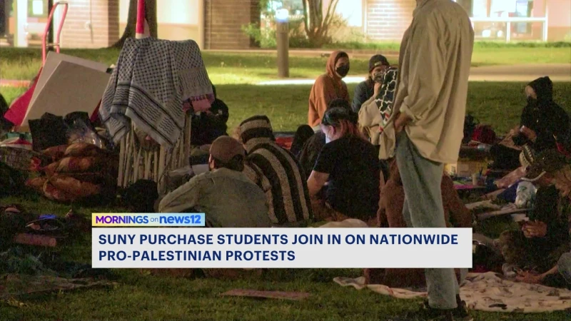 Story image: Students at SUNY Purchase join pro-Palestinian protest movement