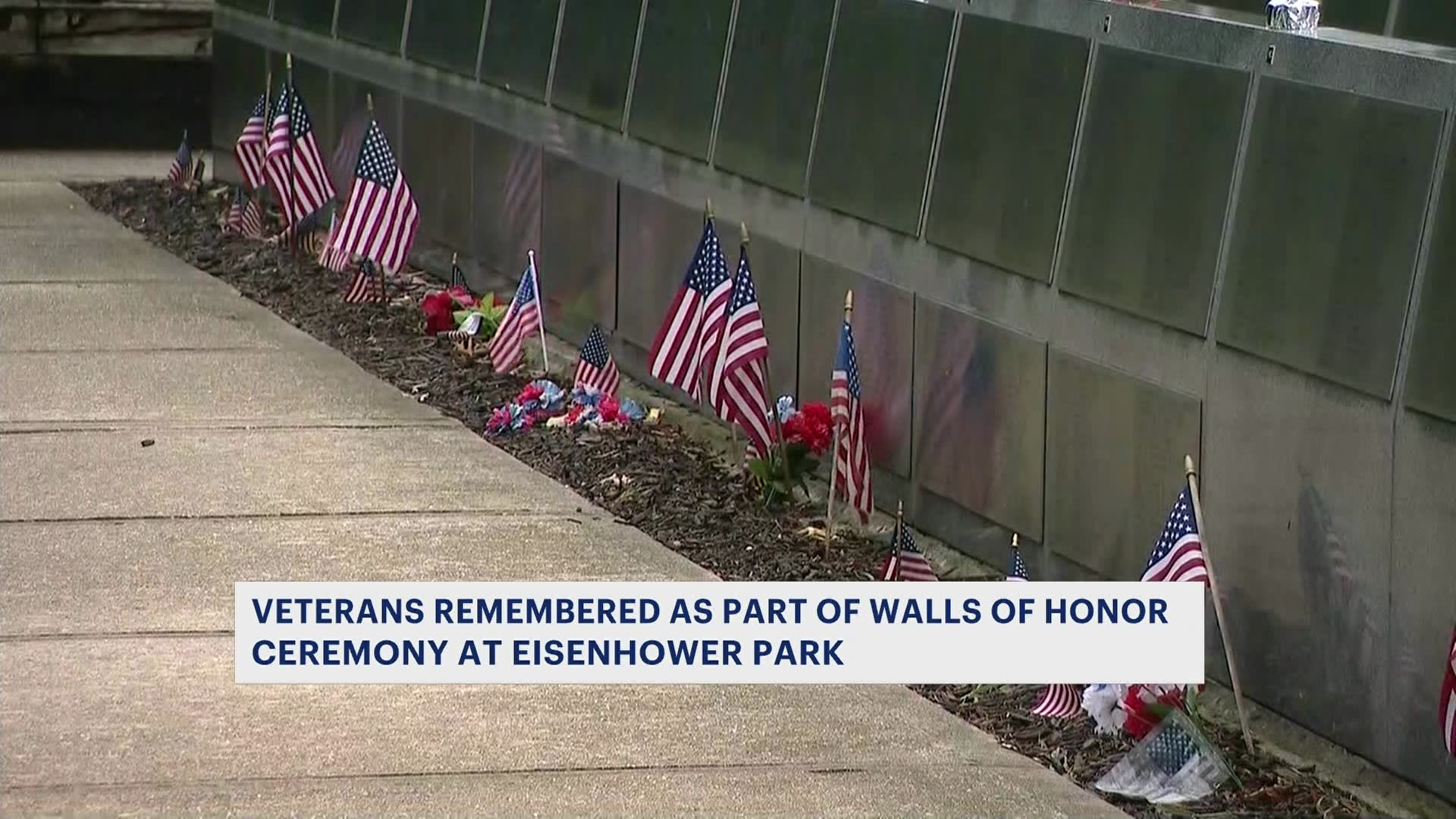 Dozens of families pay tribute to newly added veterans on Walls of Honor at Eisenhower Park