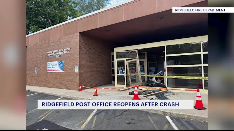Story image: Car crashes into Ridgefield post office 