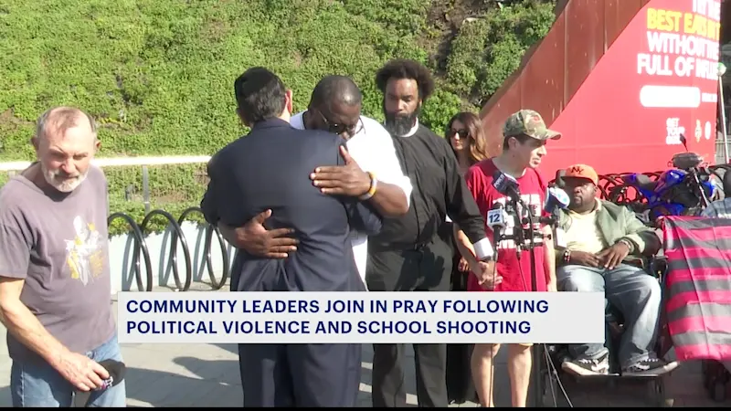 Story image: Brooklyn vigil honors victims of Charlie Kirk assassination, Colorado school shooting