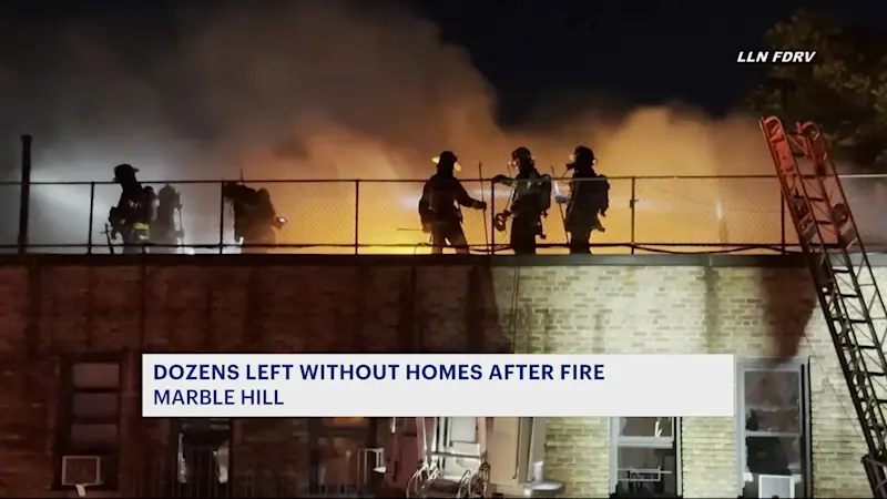 Story image: Fire rips through Marble Hill apartment building; 3 firefighters among 4 injured