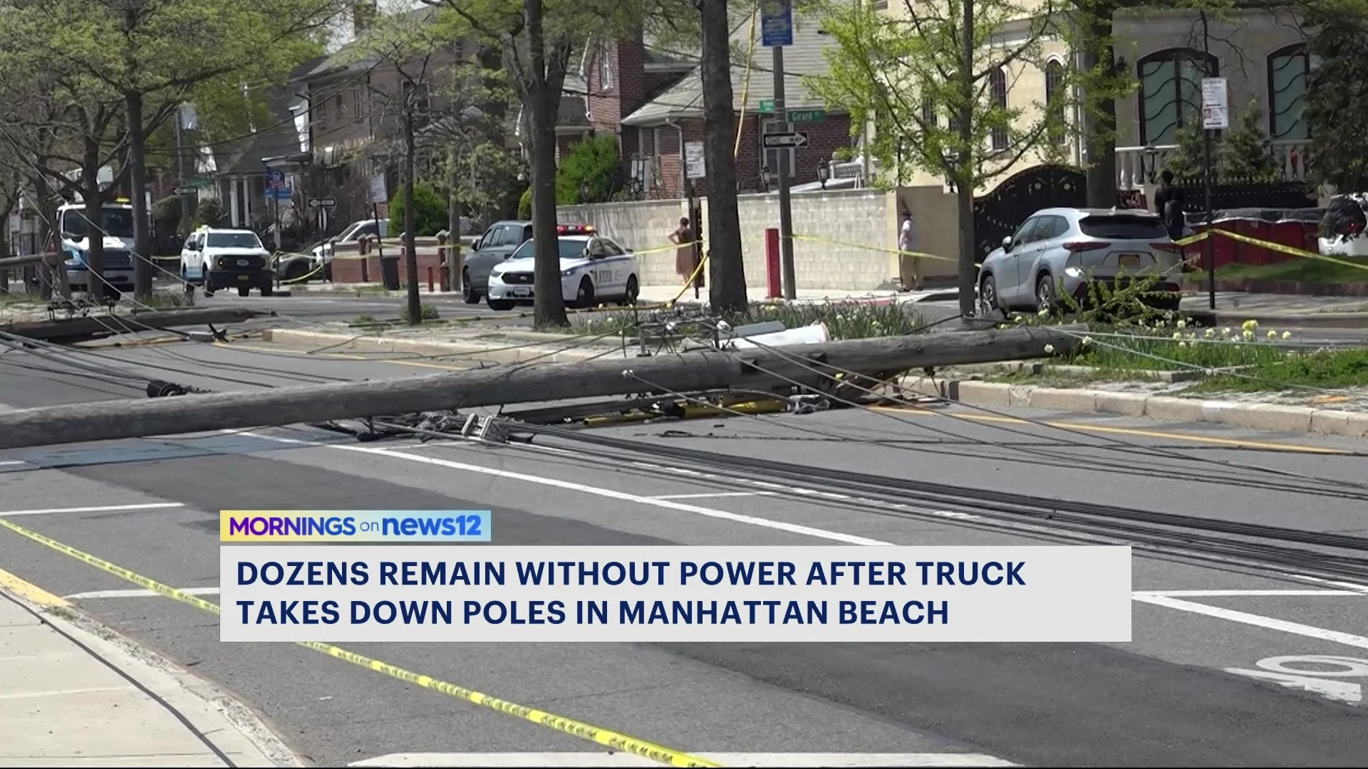 Dozens still without power in Brooklyn following semi-truck crash; driver still on the loose