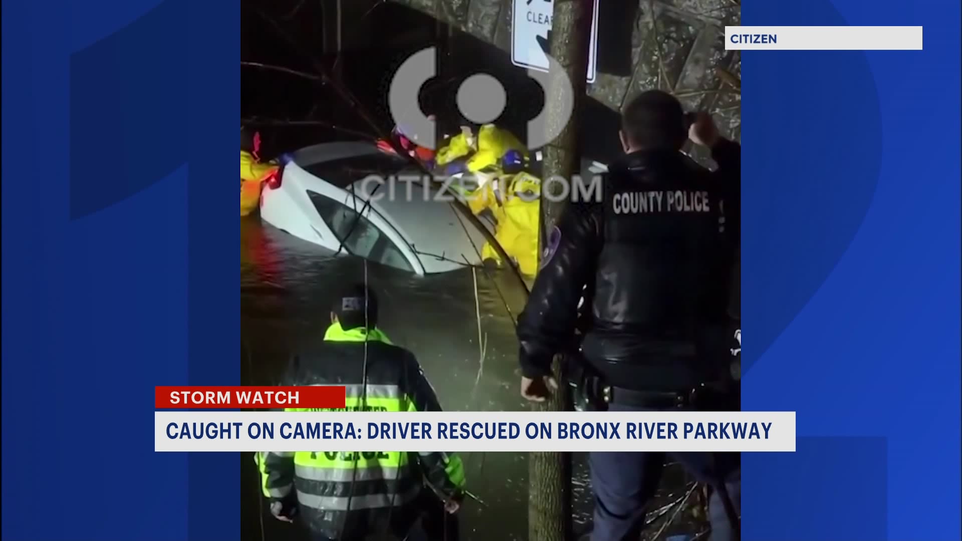 Driver rescued from high floodwaters on Bronx River Parkway