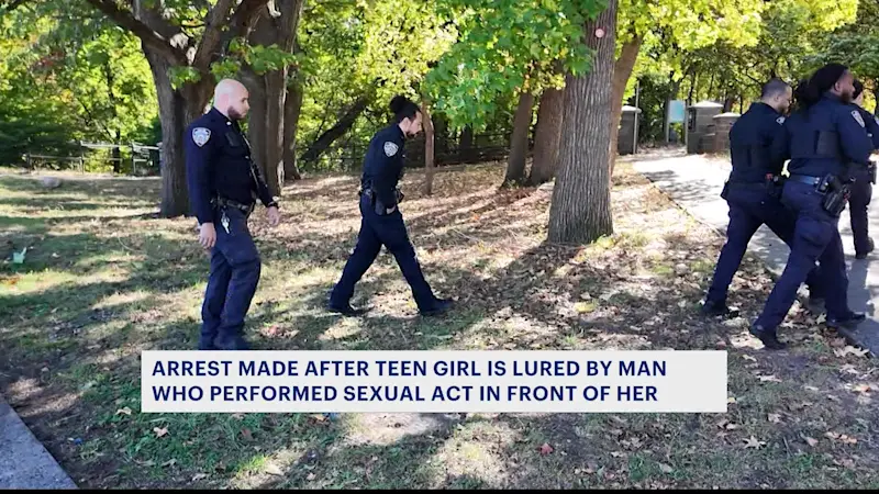 Story image: Arrest made after teen girl lured by man who performed sexual act in front of her