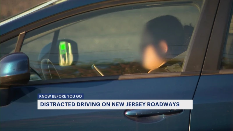 Story image: Know Before You Go: Distracted driving epidemic continues to plague NJ roads