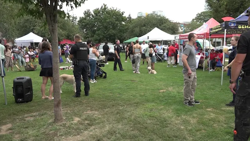 Story image: 'Positive relationships.' Stamford PD hosts National Night Out celebration