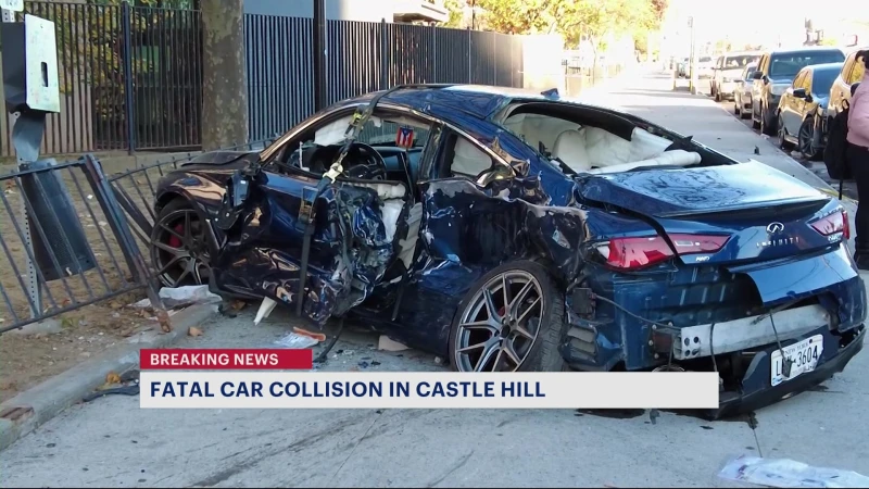 Story image: NYPD: 1 dead, 4 injured in overnight Castle Hill crash; driver in custody