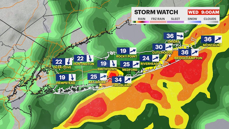 Story image: STORM WATCH: Showers with gusty winds this morning. Drying out by the afternoon with cooler temps