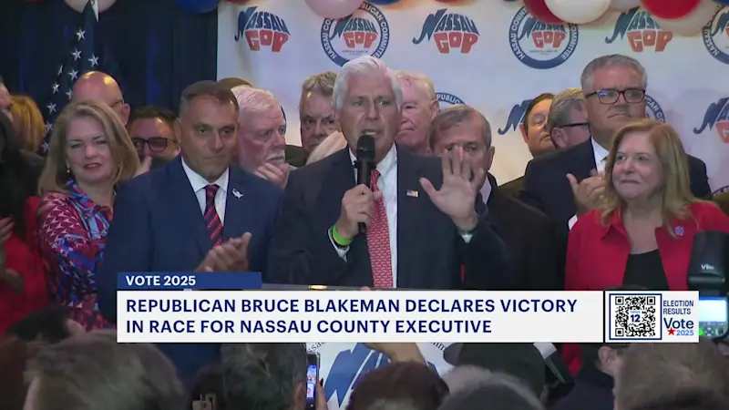 Story image: Vote 2025: Bruce Blakeman declares victory in Nassau County executive race