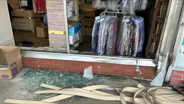 Driver crashes into Yonkers dry cleaning business 