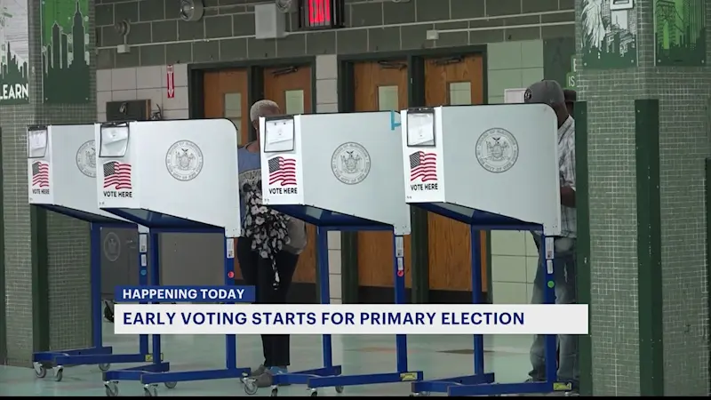 Story image: Polls open for early voting in New York City primary 