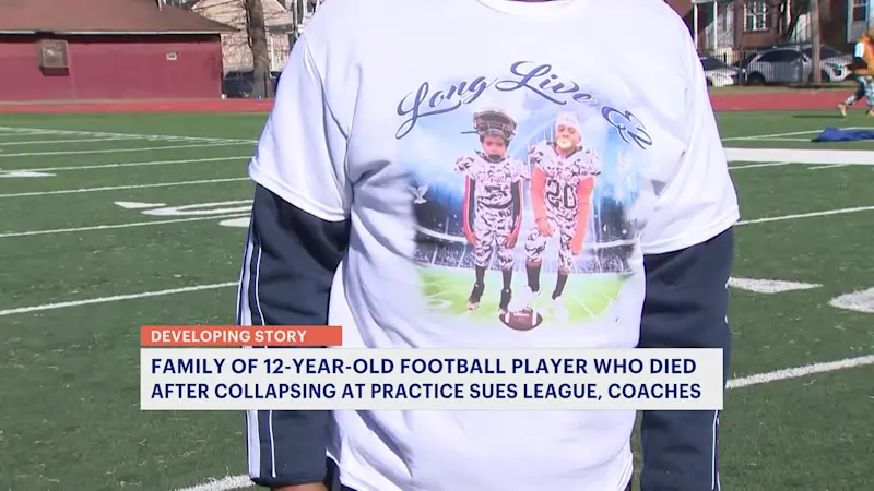 Story image: Family of middle school football player who died at practice sues league