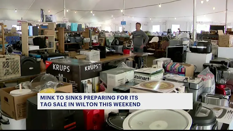 Story image: Preparations underway for the Minks to Sinks tag sale in Wilton