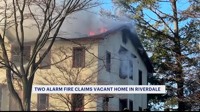 Story image: FDNY battles flames shooting out of Riverdale home