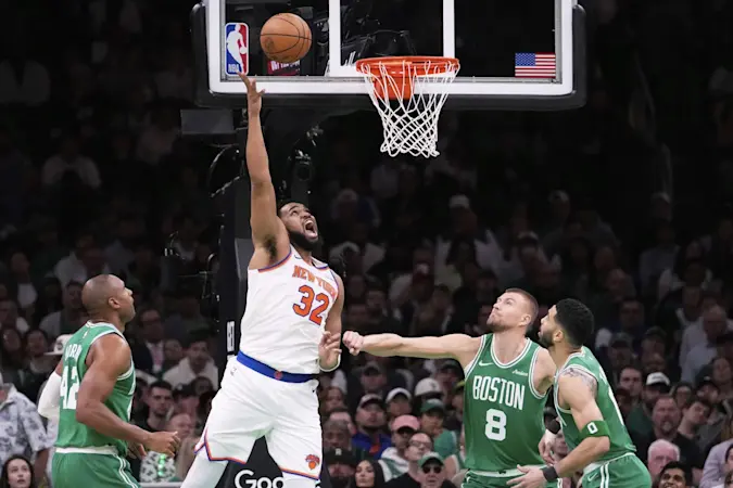 Story image: Knicks take a 2-0 lead over the Celtics after coming from 20 down again to win 91-90