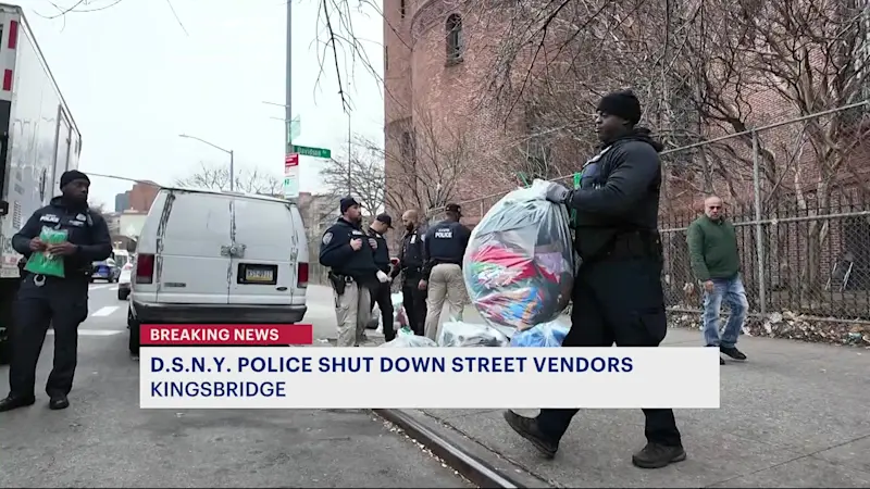 Story image: DSNY crackdown empties busy Kingsbridge vendor strip weeks before Christmas