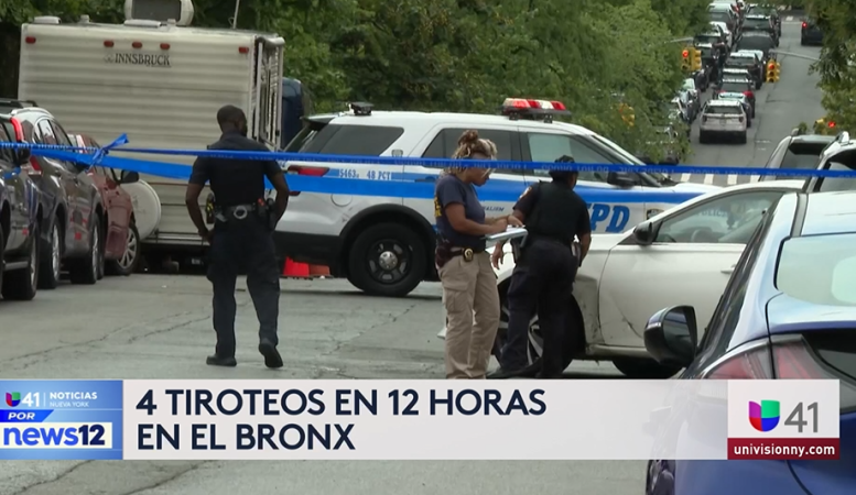 Story image: Univision 41 News Brief: 4 Tiroteos en 12 horas en el Bronx