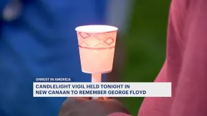 Candlelight vigil held in honor of George Floyd in New Canaan