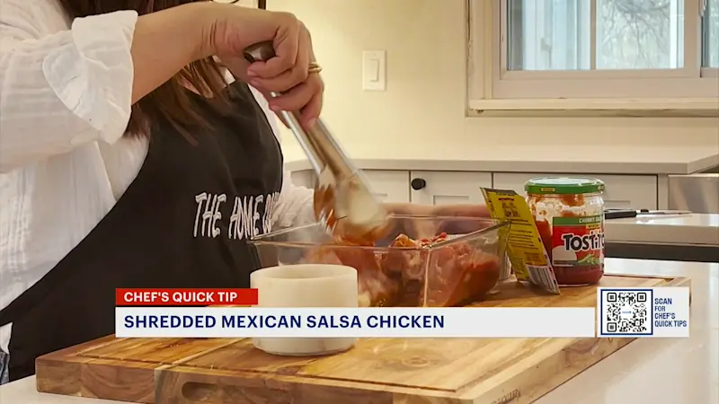 Story image: Chef's Quick Tips: Shredded Mexican salsa chicken 