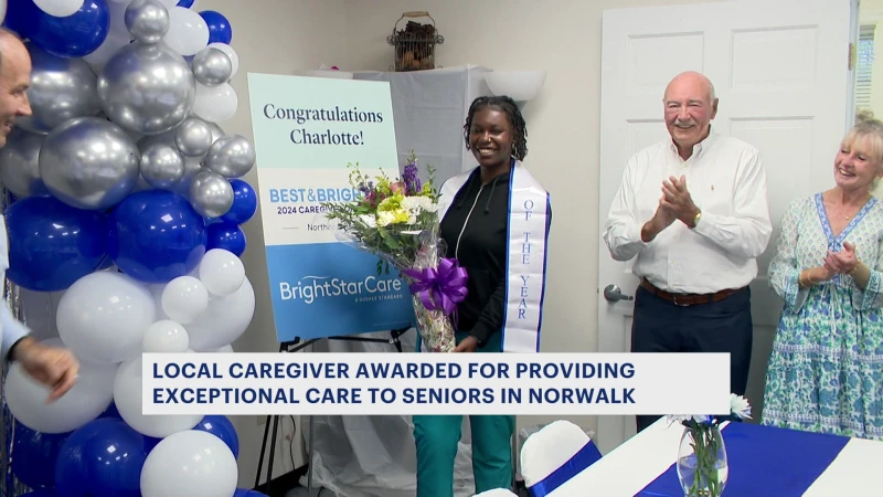 Story image: Connecticut resident awarded Caregiver of the Year award at BrightStar Care in Norwalk