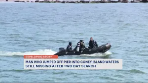 Police: Man who jumped off pier in Coney Island remains missing
