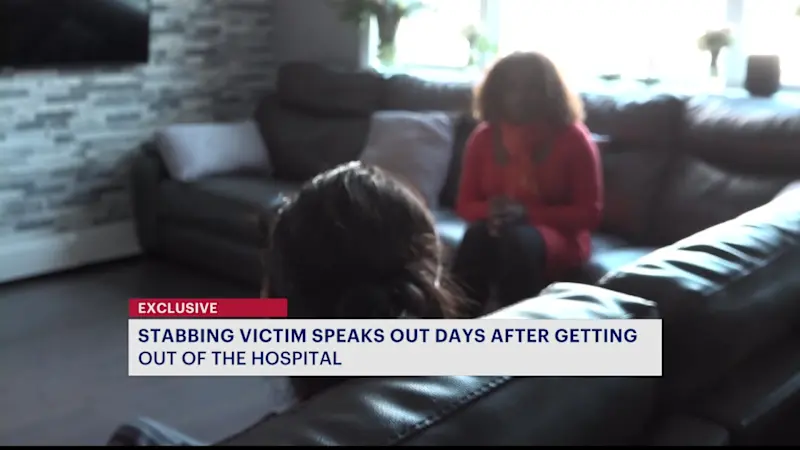 Story image: Bronx stabbing victim speaks out days after getting out of the hospital