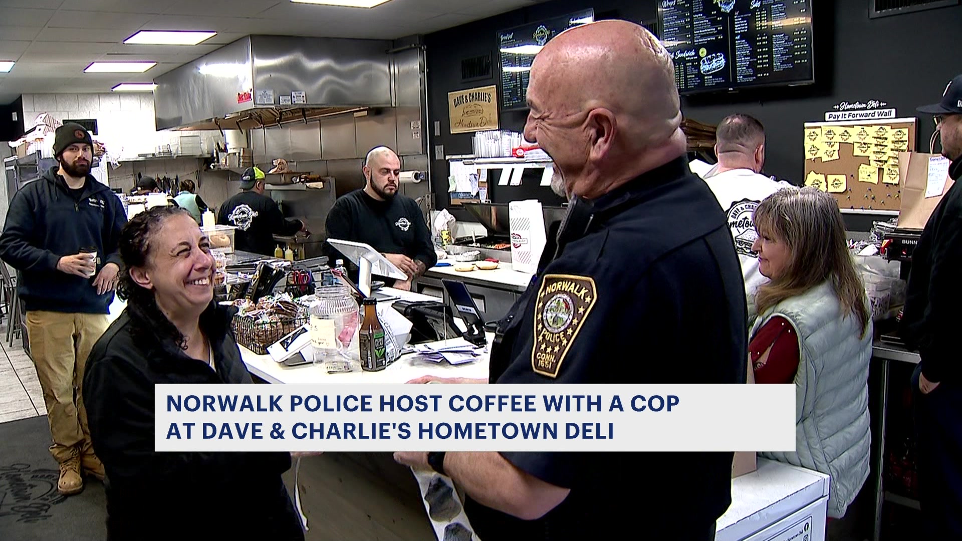 Norwalk police hold 'Coffee with a Cop' at Dave & Charlie's Hometown Deli
